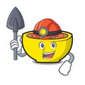 Miner soup union mascot cartoon Royalty Free Stock Photo