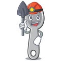 Miner spoon character cartoon style