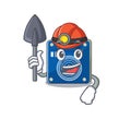 Miner touch sensor clings to mascot wall