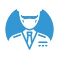 Miner Wearing mask Vector Icon which can easily modify or edit