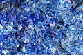 Mineral azurite. The texture of the mineral. Macro shooting of natural gemstone. The raw mineral. Abstract background.