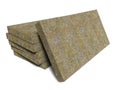Mineral basalt rock wool mats stack Royalty Free Stock Photo