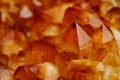 Mineral Citrine quartz cluster crystal texture Royalty Free Stock Photo