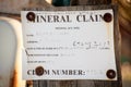 Mineral Claim certificate for opal mine