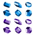 Mineral crystal stone blue magenta