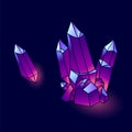 Mineral Crystals Vector.