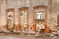 Ruined house in Mineral de pozos near san luis de la paz, guanajuato, mexico Royalty Free Stock Photo