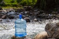 Natural drinking water in a large bottle