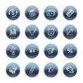 Mineral drop finance icons Royalty Free Stock Photo