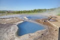 Mineral hot spring Blesi in geothermal area Royalty Free Stock Photo