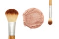 Mineral makeup powder with brush
