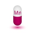 Mineral Manganum pill capsule icon . Royalty Free Stock Photo