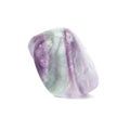 Mineral natural semiprecious stone fluorite gemstone. Isolated on a white background. Geology