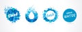 Mineral natural water icons design