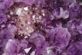 Mineral purple Amethyst crystal quartz texture Royalty Free Stock Photo