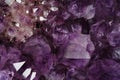 Mineral purple Amethyst crystal quartz texture Royalty Free Stock Photo