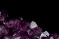 Mineral purple Amethyst crystal quartz texture Royalty Free Stock Photo