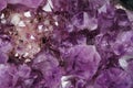 Mineral purple Amethyst crystal quartz texture Royalty Free Stock Photo