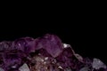 Mineral purple Amethyst crystal quartz texture Royalty Free Stock Photo