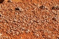 Mineral sediments in a dry lake of an old abandoned mine