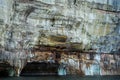 Mineral Stained Cliff Pictured Rocks National Lakeshore Royalty Free Stock Photo