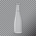 Mineral still or sparkling water bottle mock up. Isolated on transparent background