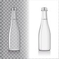 Mineral still or sparkling water bottles mock up. Isolated on transparent background