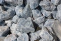 Mineral stone celestite pieces in a box Royalty Free Stock Photo