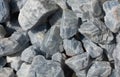 Mineral stone celestite pieces in a box Royalty Free Stock Photo