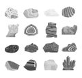 Mineral stone vector set.