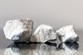 Mineral stones howlite, uncut, healing stones Royalty Free Stock Photo