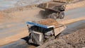 mineral transport process from mine pit to mineral processing plant Royalty Free Stock Photo