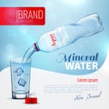 Mineral Water Advertising Brand Poster Royalty Free Stock Photo