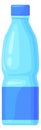 Mineral water bottle. Cartoon plastic container icon