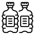 Mineral water bottle icon outline vector. Cooler office Royalty Free Stock Photo