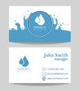 Mineral water delivery business card template