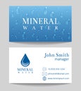 Mineral water delivery business card template Royalty Free Stock Photo
