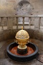 Drinking fountain, inside the Trinkkuranlage, mineral water therapy facility, in the Kurpark, Bad Nauheim, Hesse