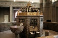 Drinking fountain, inside the Trinkkuranlage, mineral water therapy facility, in the Kurpark, Bad Nauheim, Hesse