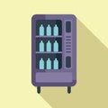 Mineral water drinking machine icon flat vector. Selling snack Royalty Free Stock Photo