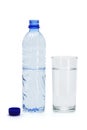 Mineral water in a glass and bottle Royalty Free Stock Photo