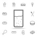 mineral water in a glass line icon. Detailed set of fast food icons. Premium quality graphic design. One of the collection icons f Royalty Free Stock Photo