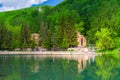Mineral water lake and drinking gallery in Jermuk Royalty Free Stock Photo