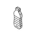 mineral water plastic bottle isometric icon vector illustration Royalty Free Stock Photo