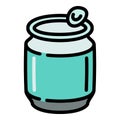 Mineral water tin can icon, outline style Royalty Free Stock Photo