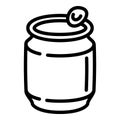 Mineral water tin can icon, outline style Royalty Free Stock Photo