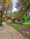 Mineral Water - wooden pavilion of Rudolf spring, Rudolfuv pramen. czech