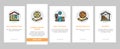 Mineral Wool Material Onboarding Icons Set Vector Royalty Free Stock Photo