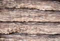 Mineral wool stacked in several layers Royalty Free Stock Photo