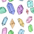 Crystals and Diamonds Pattern